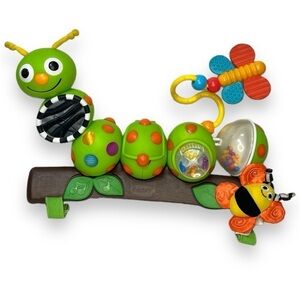 Sassy Caterpillar Stroller Activity Bar Center Toy Music‎ Sounds Touch Snack Cup